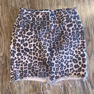 Good American Leopard Skirt